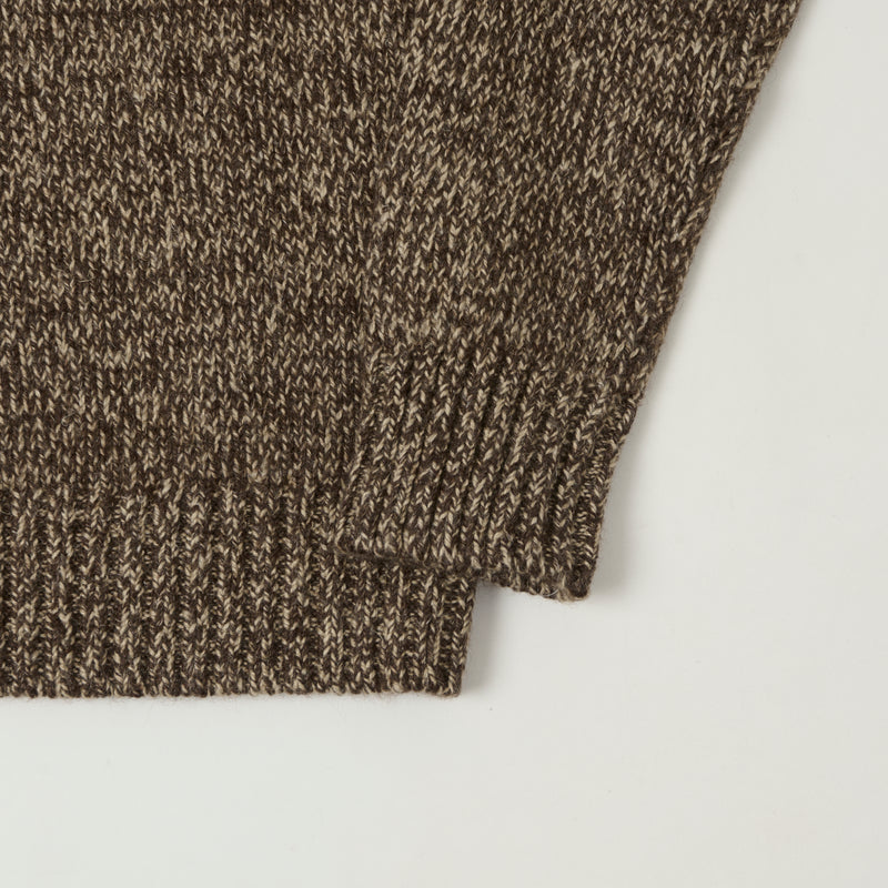 RRL Melange Turtle Neck Pullover - Brown