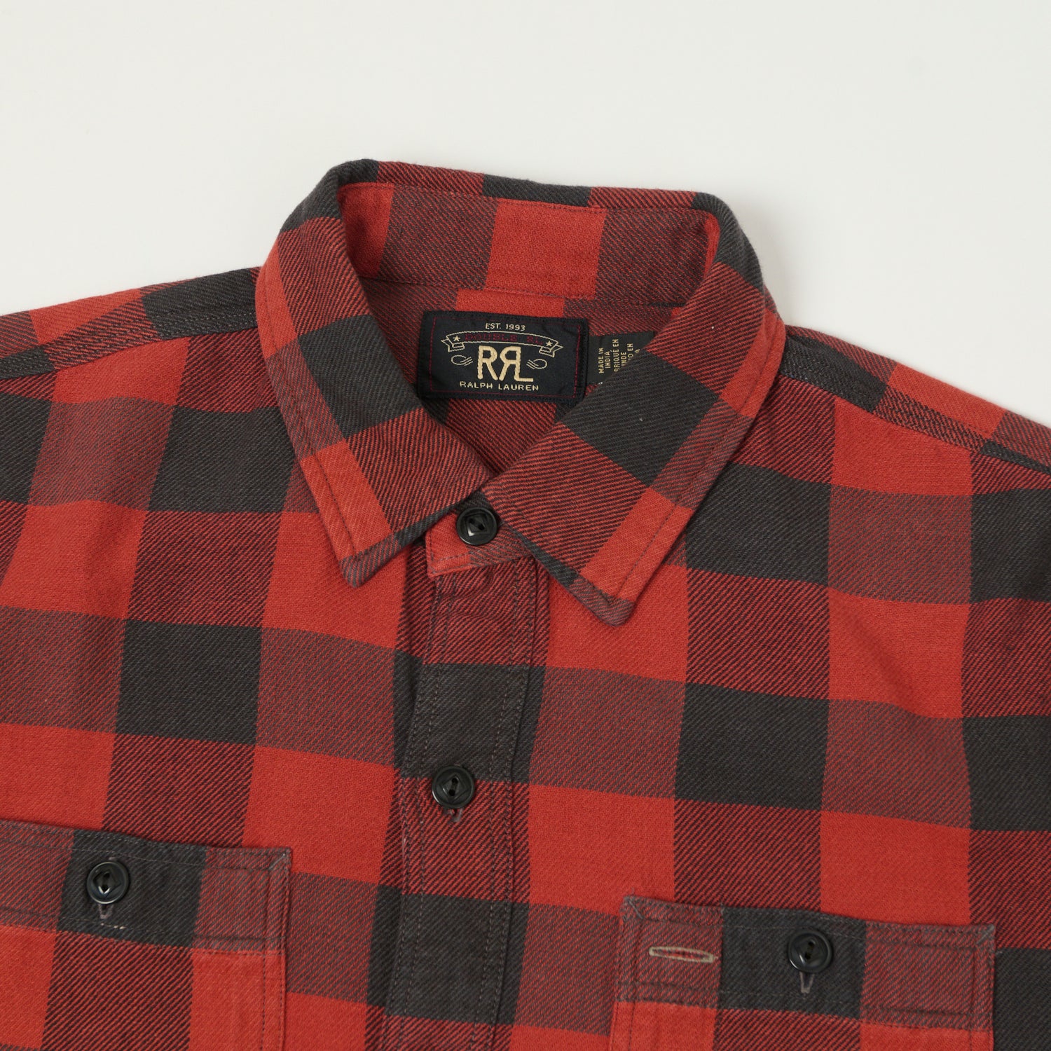RRL Plaid Twill Workshirt - Red/Black – SON OF A STAG