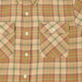 RRL Plaid Twill Workshirt - Orange Multi