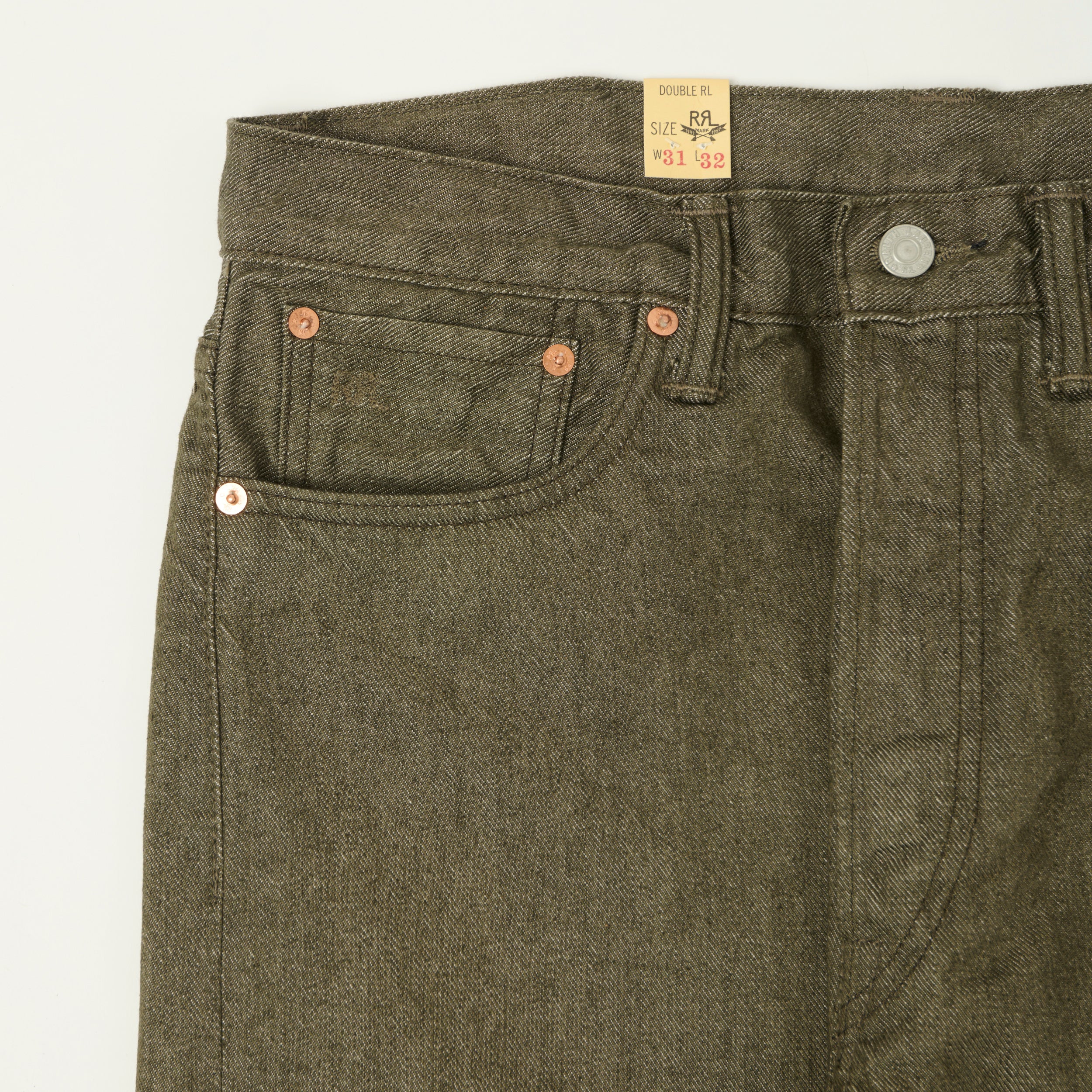 RRL Vintage 5-Pocket 11.5oz Relaxed Straight Jean - Olive