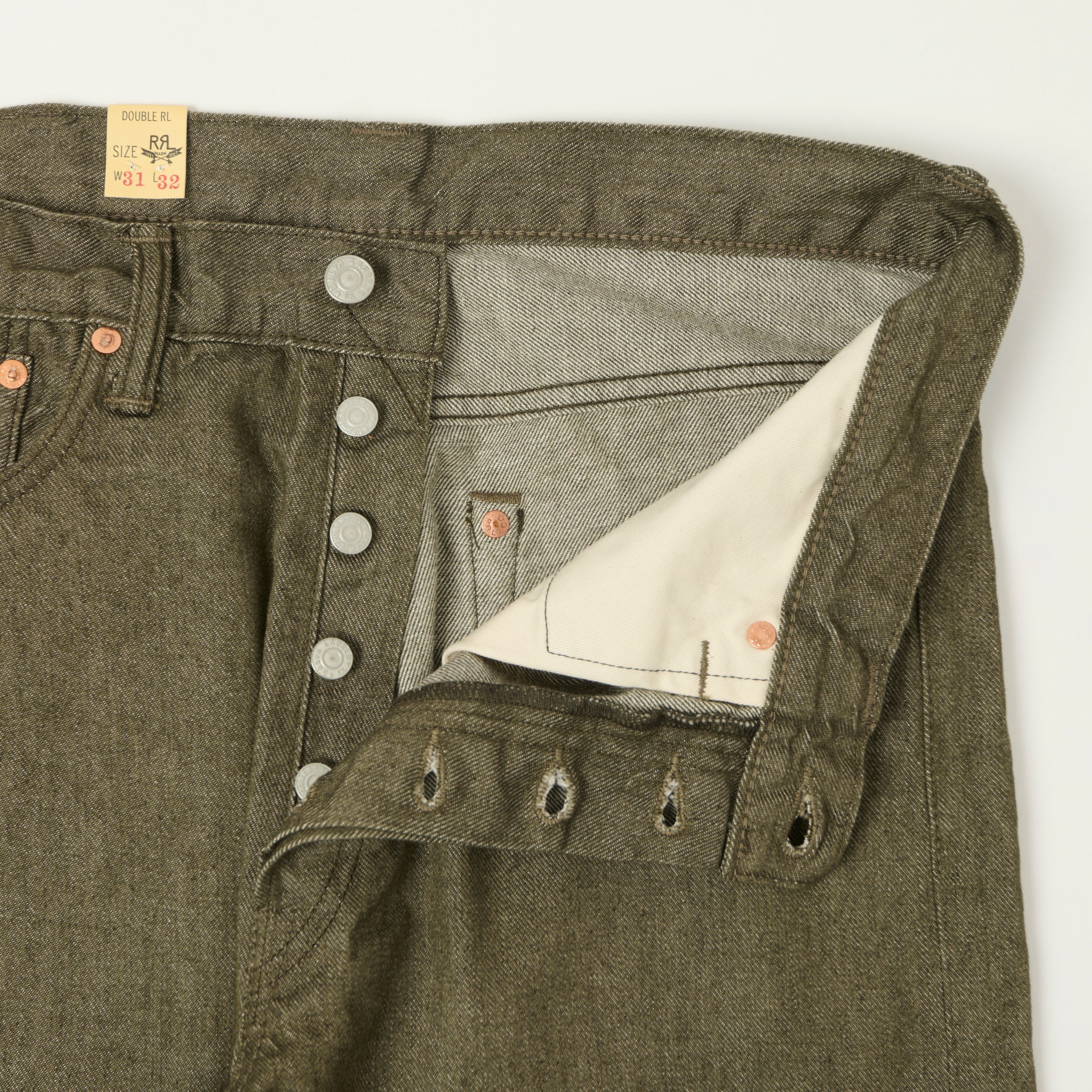 RRL Vintage 5-Pocket 11.5oz Relaxed Straight Jean - Olive – SON OF