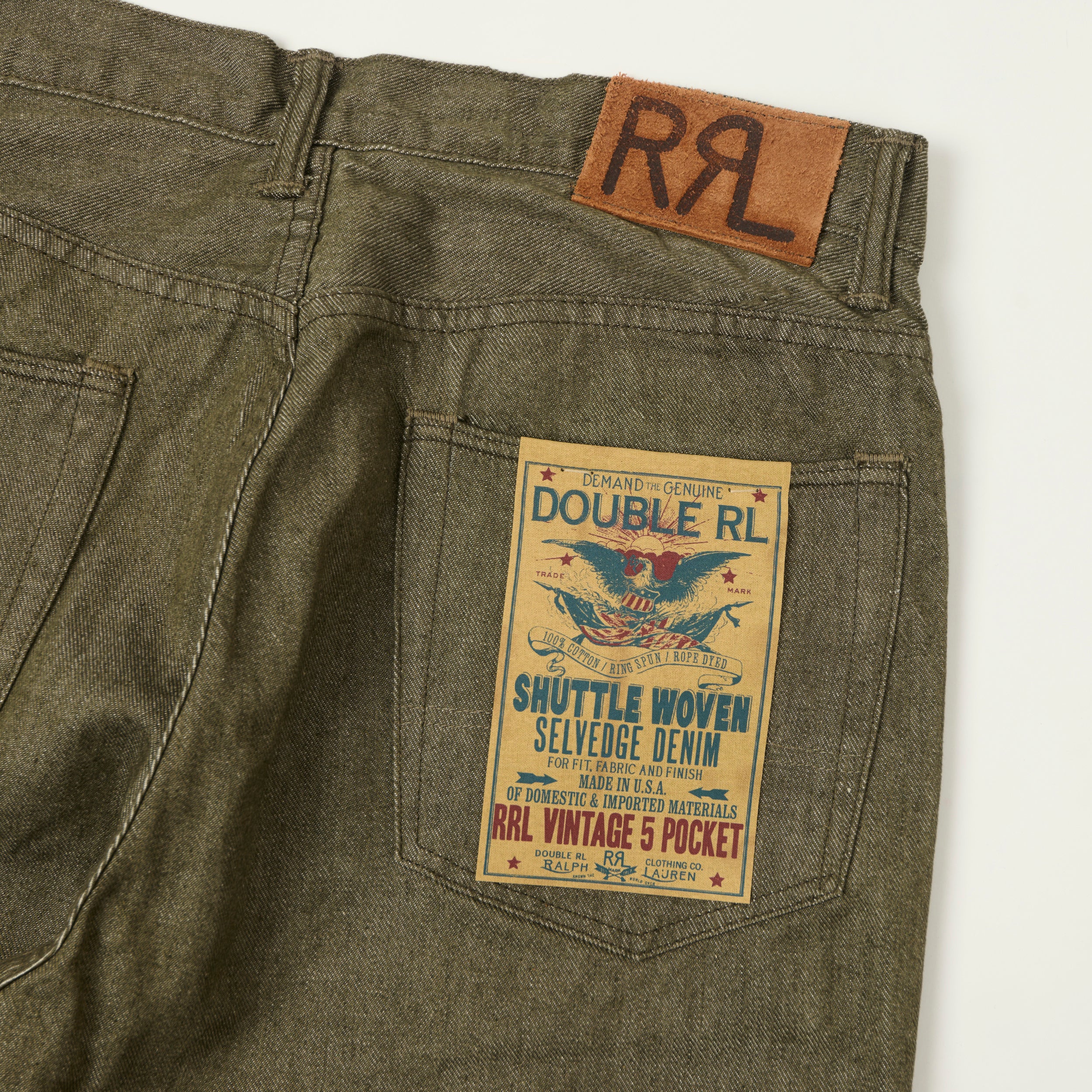 RRL Vintage 5-Pocket 11.5oz Relaxed Straight Jean - Olive – SON OF