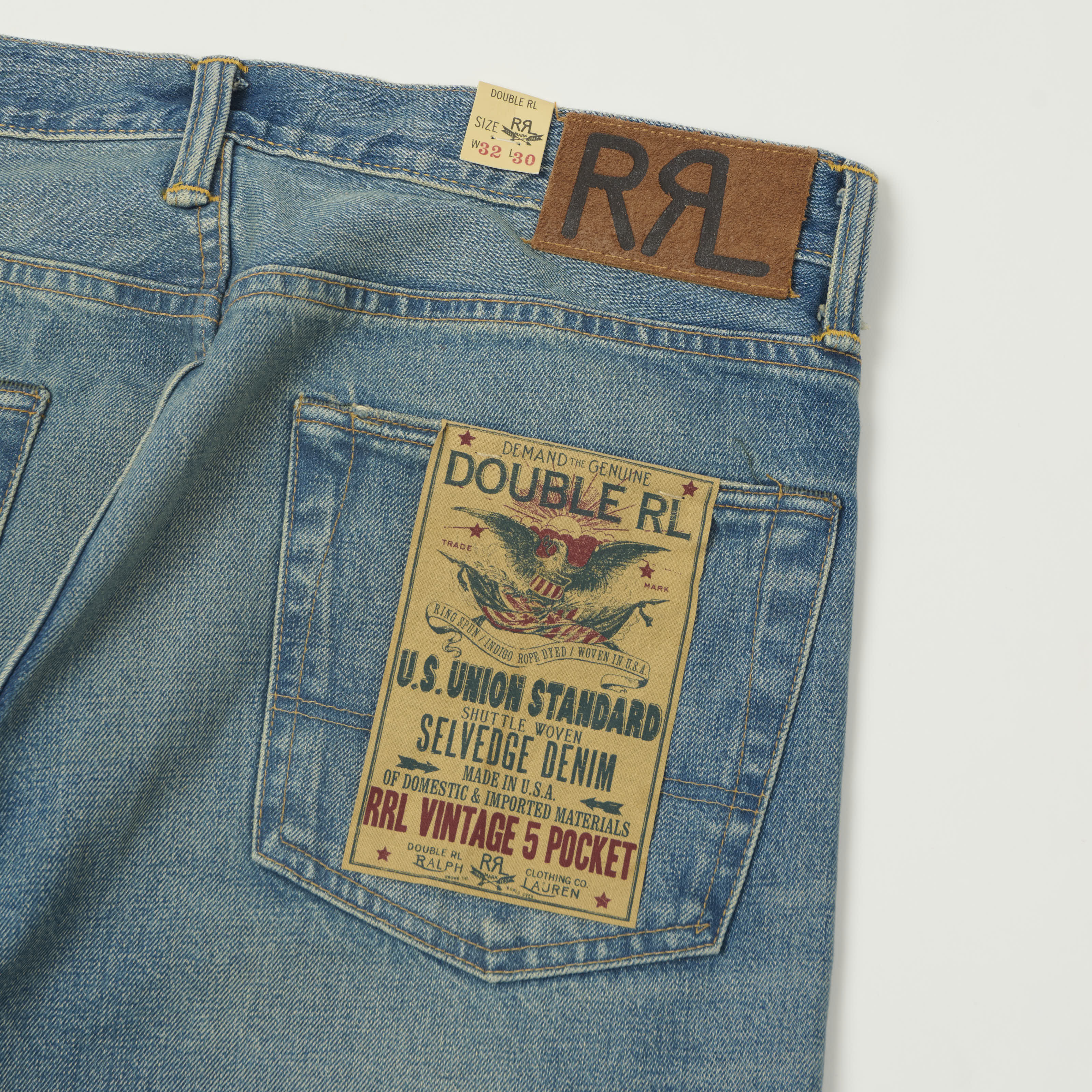 RRL Vintage 5-Pocket 14oz Wide Straight Jean - Midlands Wash