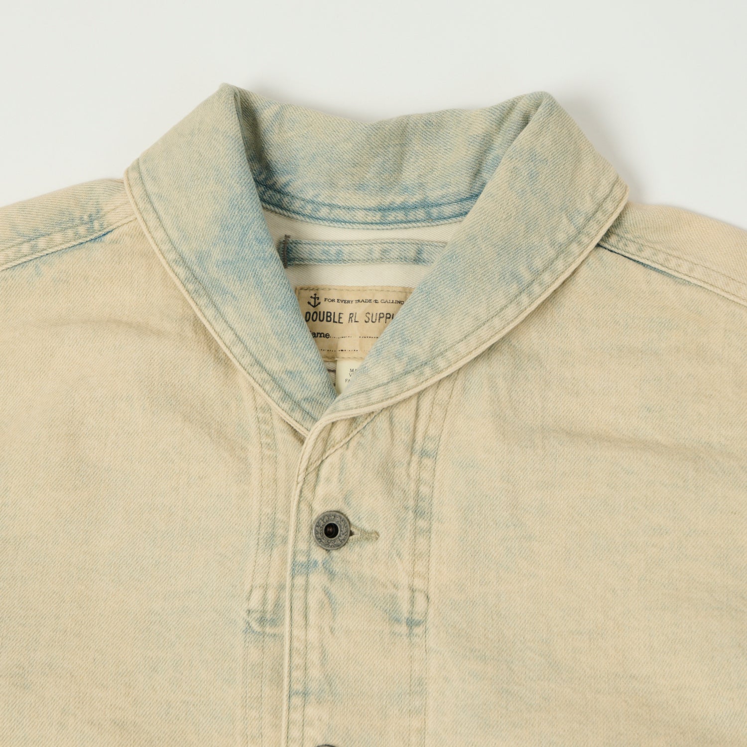 RRL Shawl Collar Overshirt - Faded Indigo