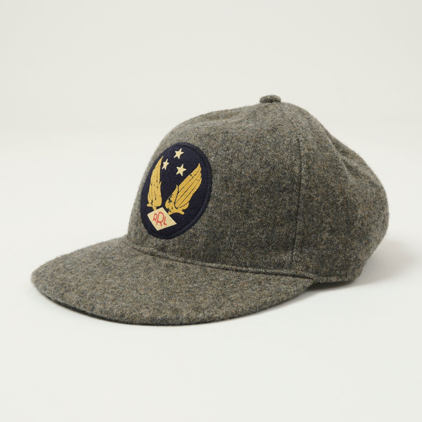 RRL Wool Felt Winged-Logo Cap - Grey
