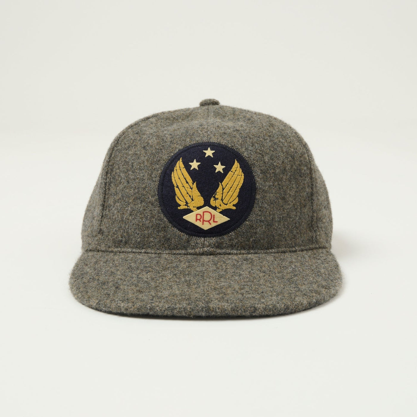 RRL Wool Felt Winged-Logo Cap - Grey
