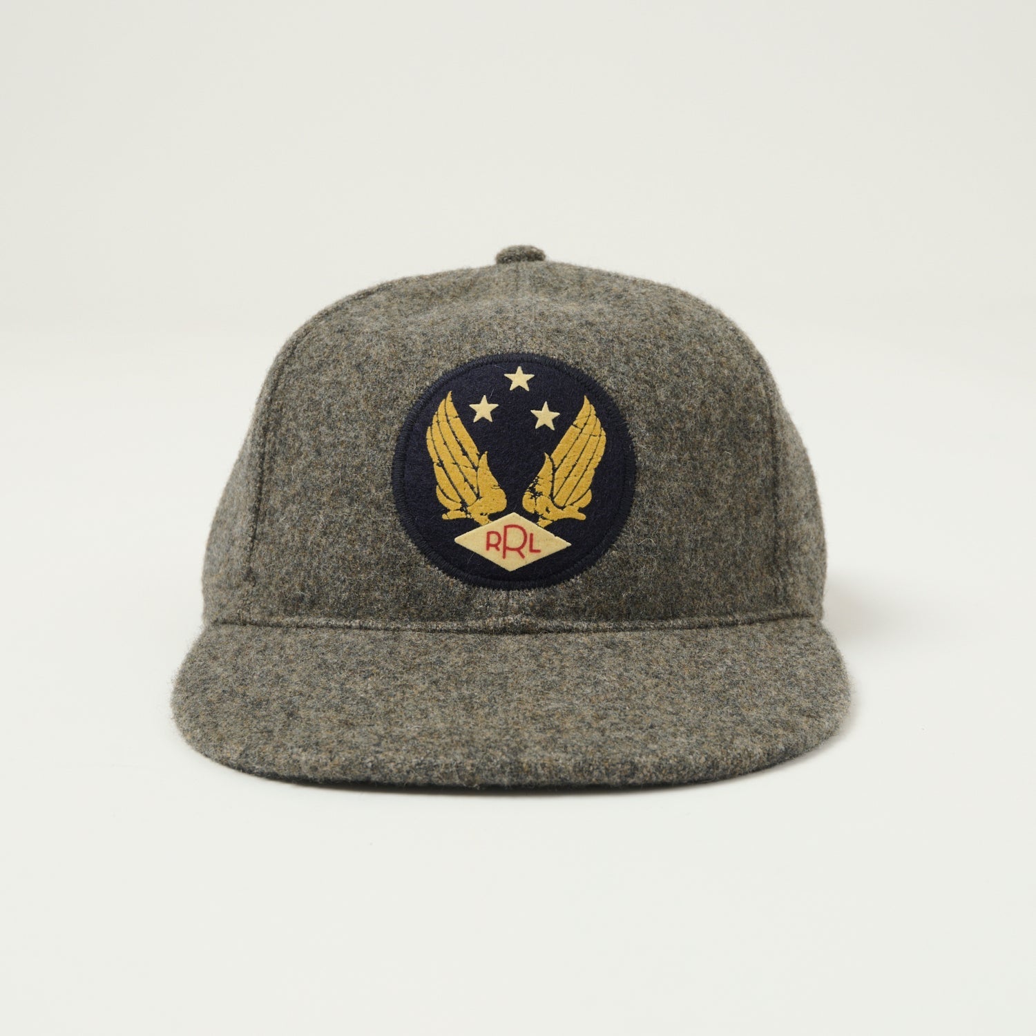 RRL Wool Felt Winged-Logo Cap - Grey