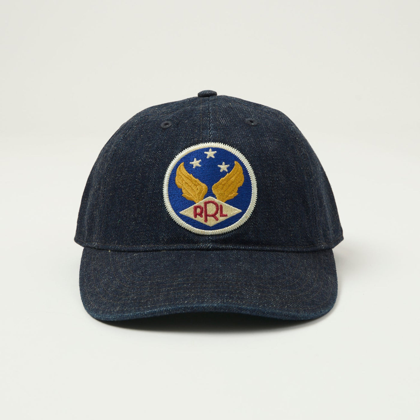 RRL Denim Winged-Logo Cap - Indigo