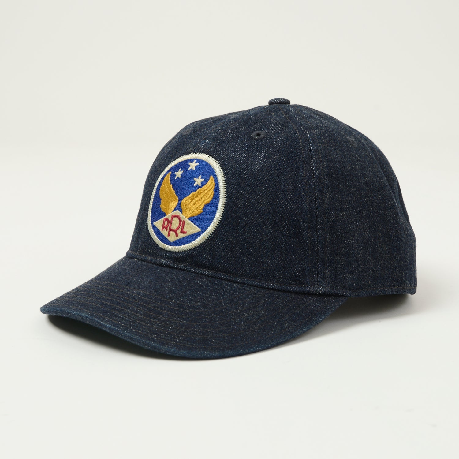 RRL Denim Winged-Logo Cap - Indigo