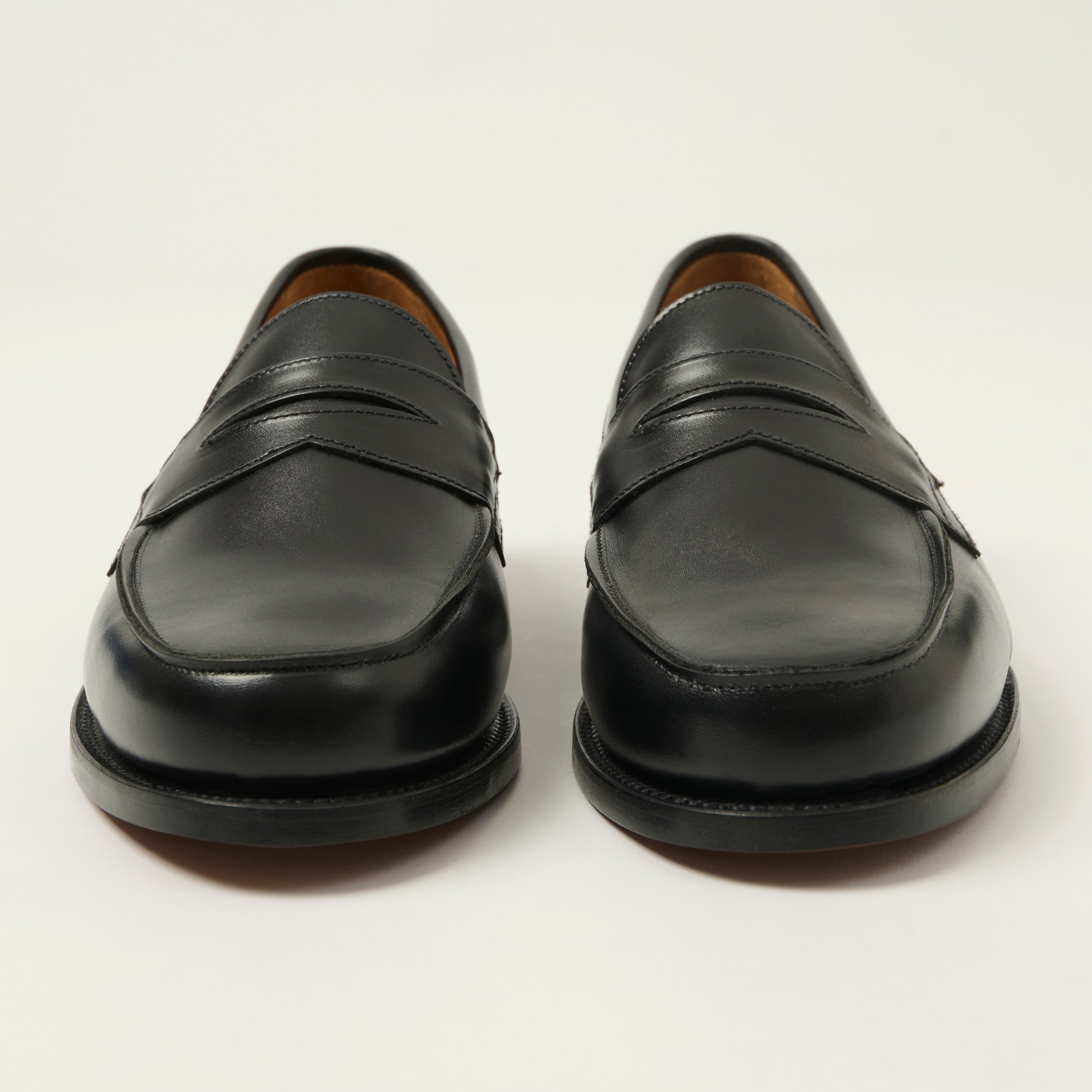Sanders x FULLCOUNT 'Madrid' Buttseam Penny Loafer - Black Calf