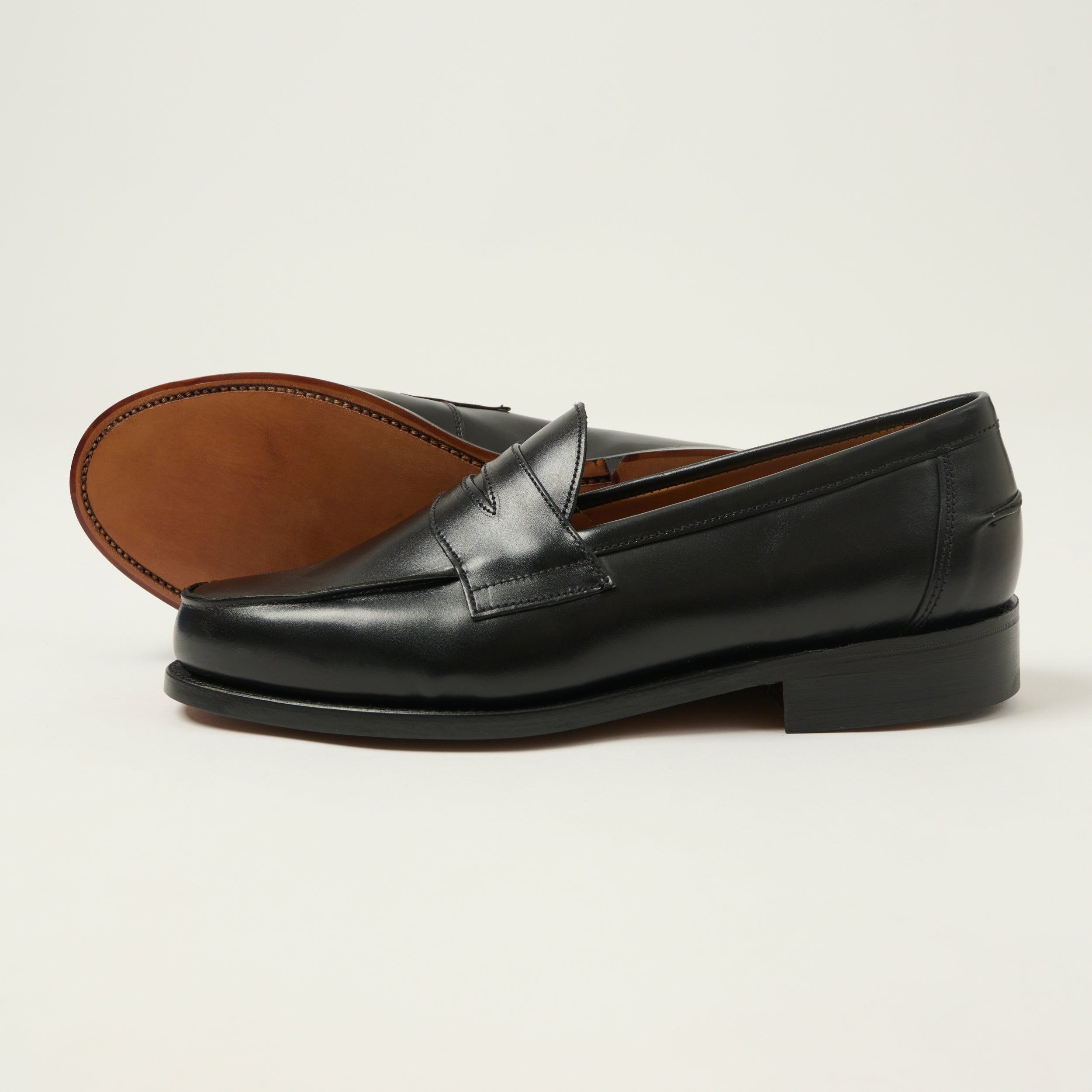 Sanders Butt Seam Loafer Shoe - Burgundy Polishing Leather – SON