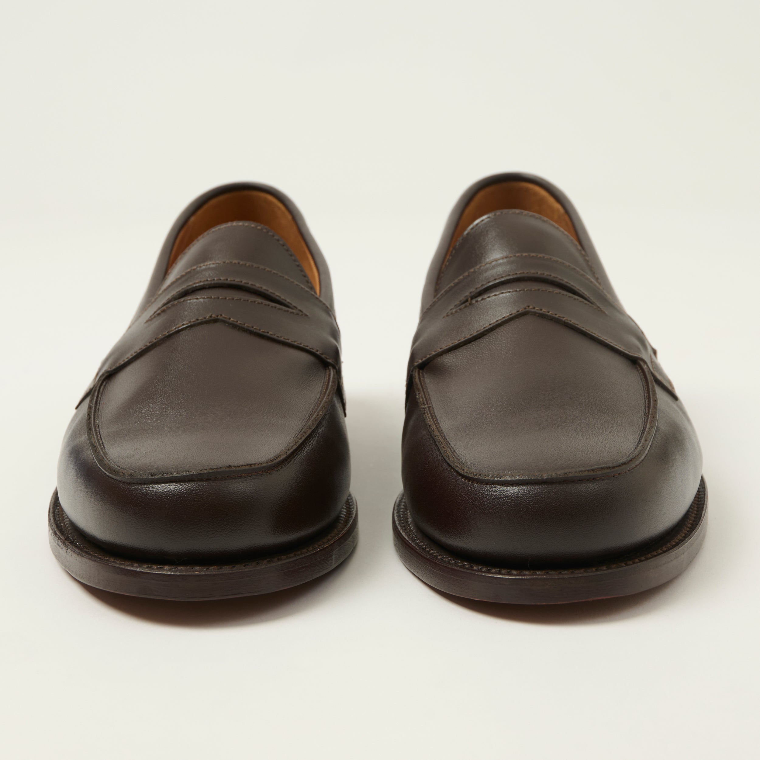 Sanders x FULLCOUNT 'Madrid' Buttseam Penny Loafer - Dark Brown Calf