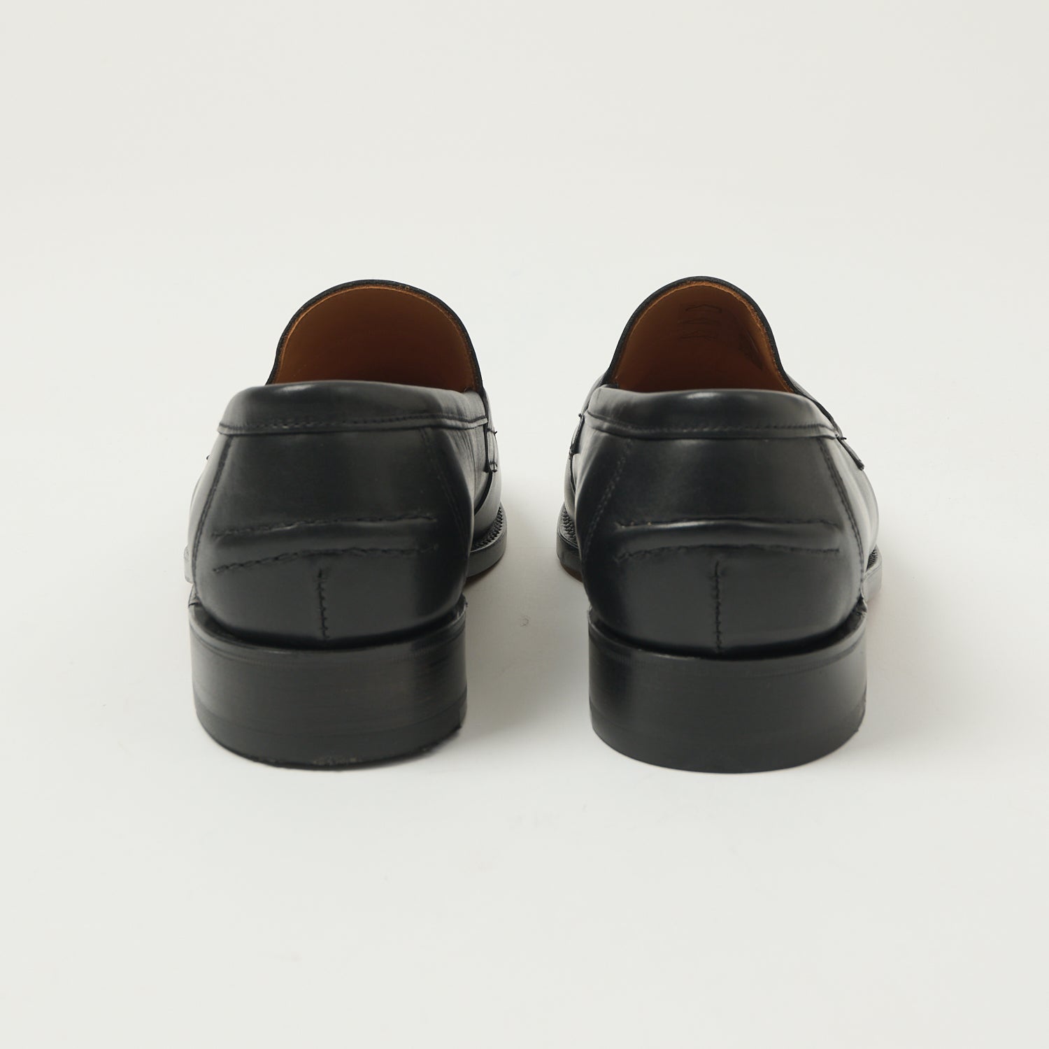 Sanders Aldwych Buttseam Penny Loafer - Black Calf