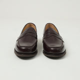 Sanders Butt Seam Loafer Shoe - Burgundy Polishing Leather