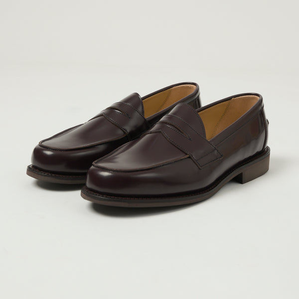 Sanders & Sanders Butt Seam Loafer Shoe - Burgundy Polishing Leather