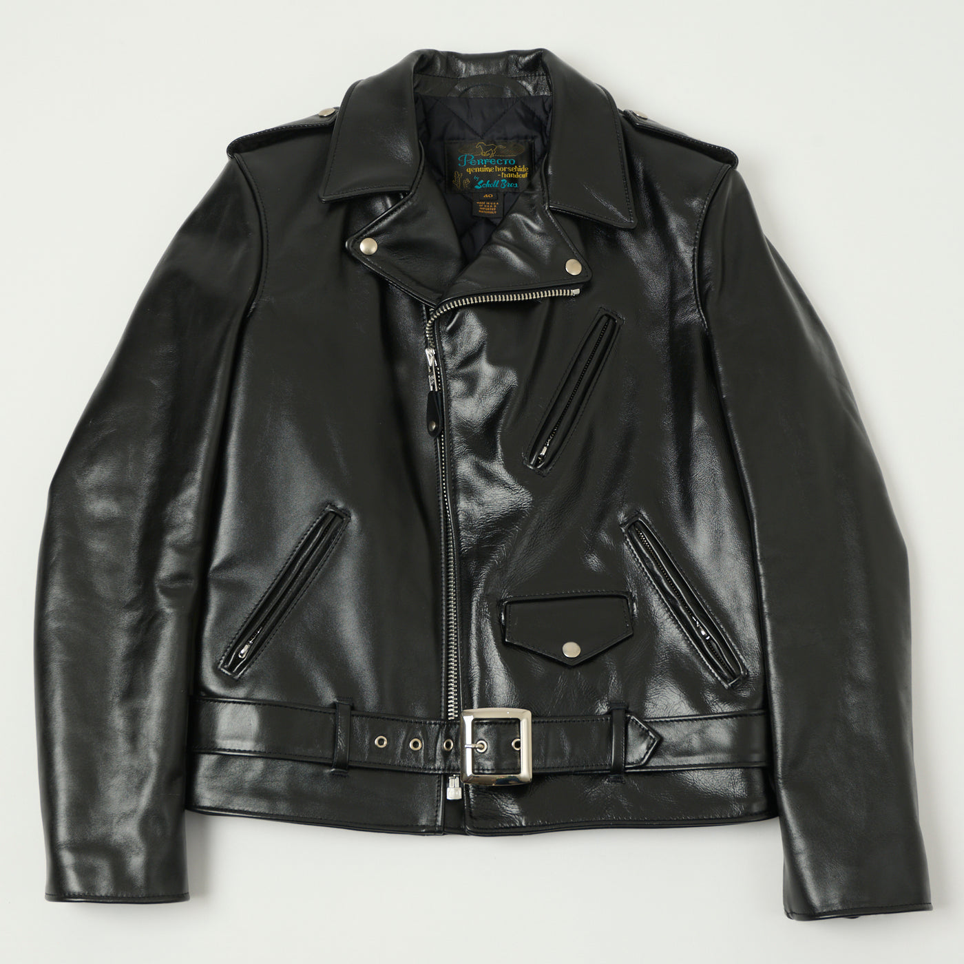 Schott NYC 'Perfecto' Horsehide Leather Motorcycle Jacket Black