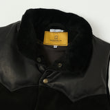 Shangri-La Heritage 'Bivacco' Western Down Suede Vest - Black