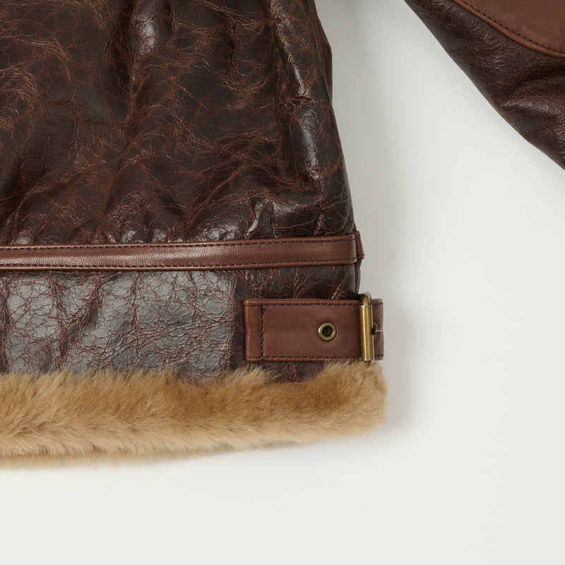 Shangri-La Heritage 'Aviatore' B-3 Shearling Flight Jacket - Brown