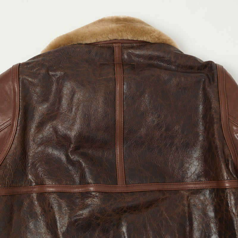 Shangri-La Heritage 'Aviatore' B-3 Shearling Flight Jacket - Brown