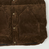 Shangri-La Heritage 'Bivacco' Western Down Suede Vest - Testa di Moro Brown