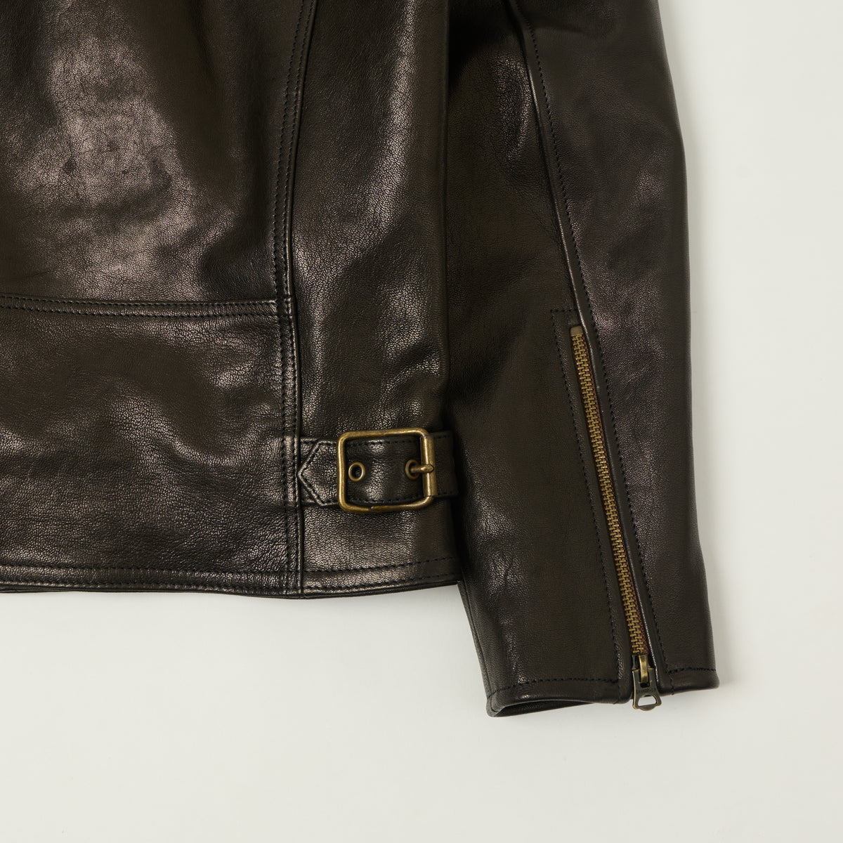 Shangri-La Heritage 'Cafe Racer' Leather Jacket - Black