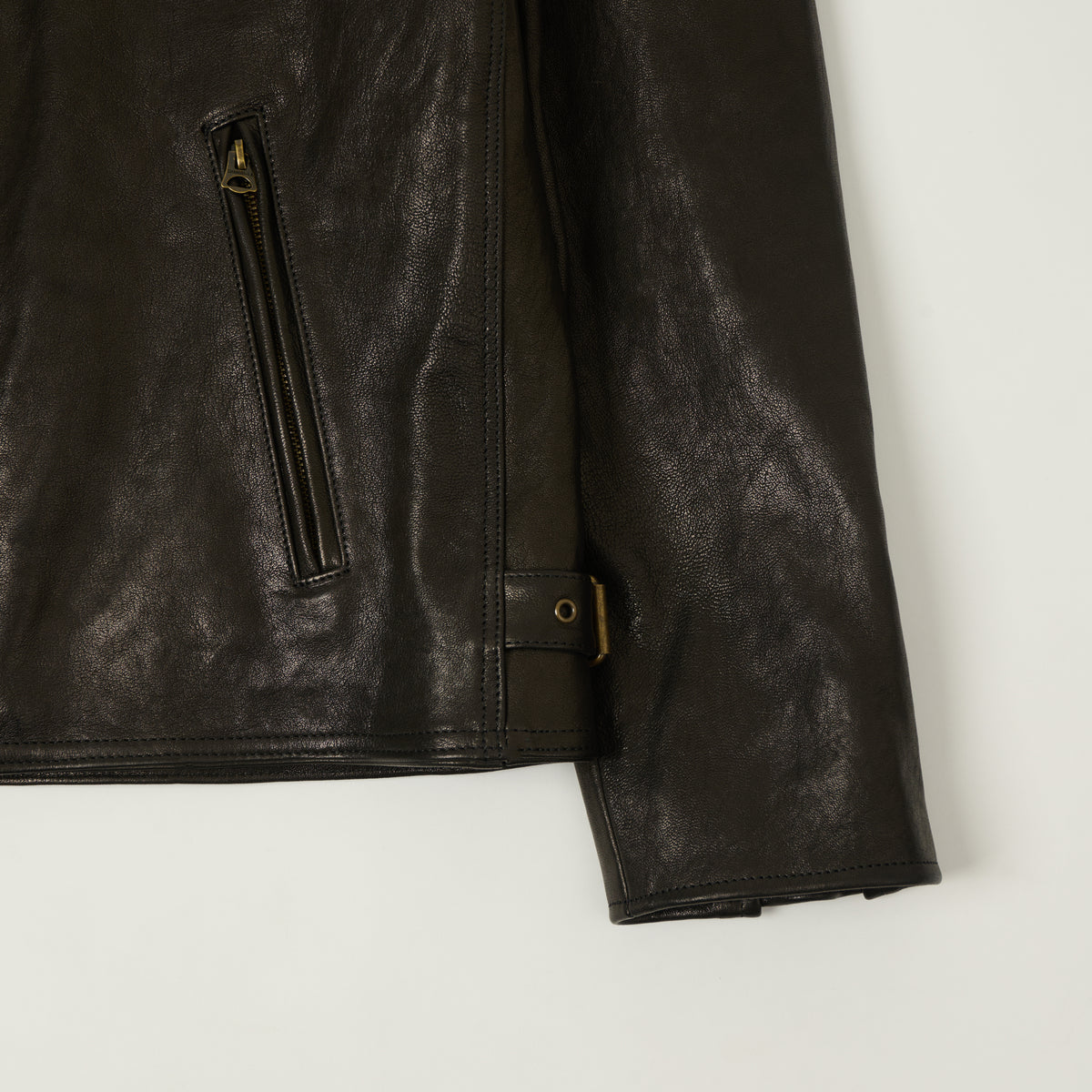 Shangri-La Heritage 'Cafe Racer' Leather Jacket - Black