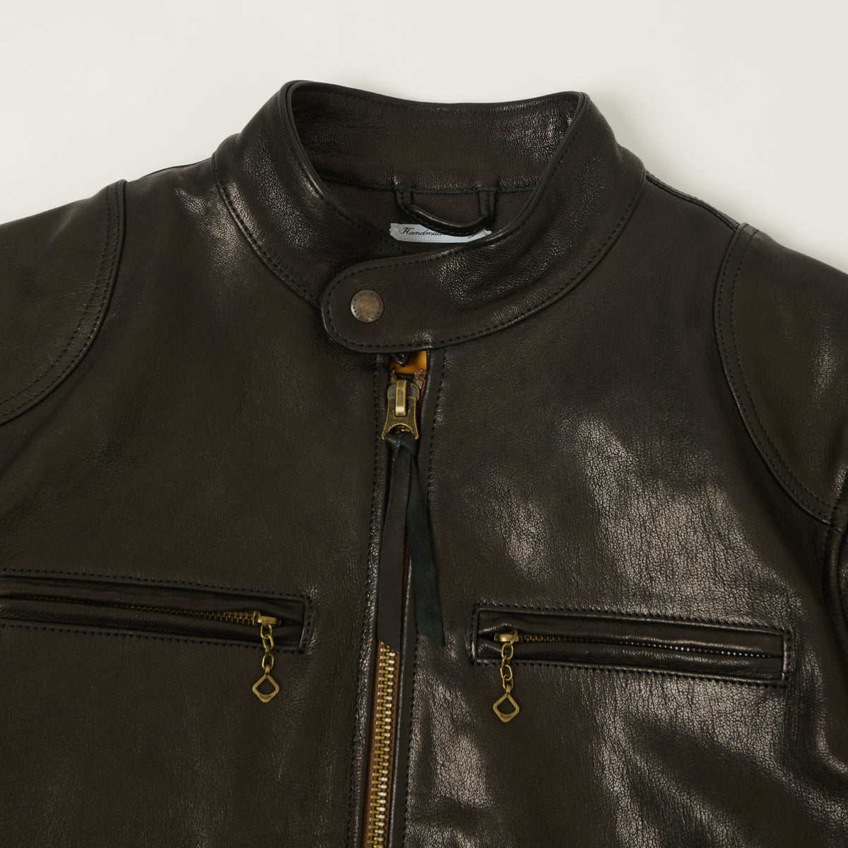 Shangri-La Heritage 'Cafe Racer' Leather Jacket - Black