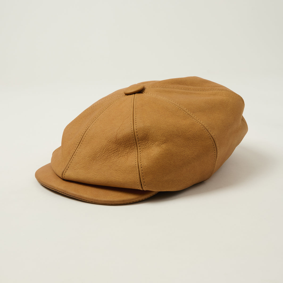 Shangri-La Heritage 'Outlaw' Nubuck 8-Panel Riders Cap - Brown