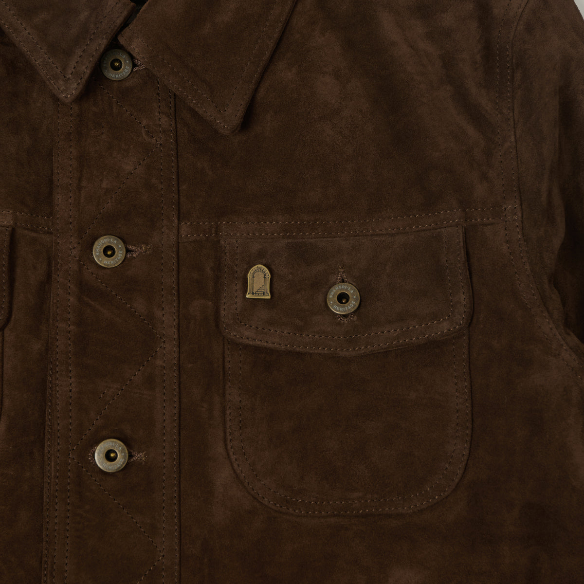 Shangri-La Heritage 'Terracotta' Suede Jacket - Brown