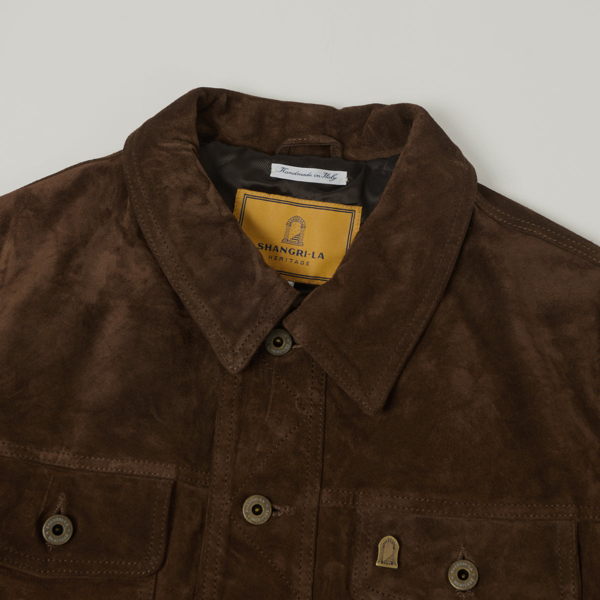 Shangri-La Heritage 'Terracotta' Suede Jacket - Brown