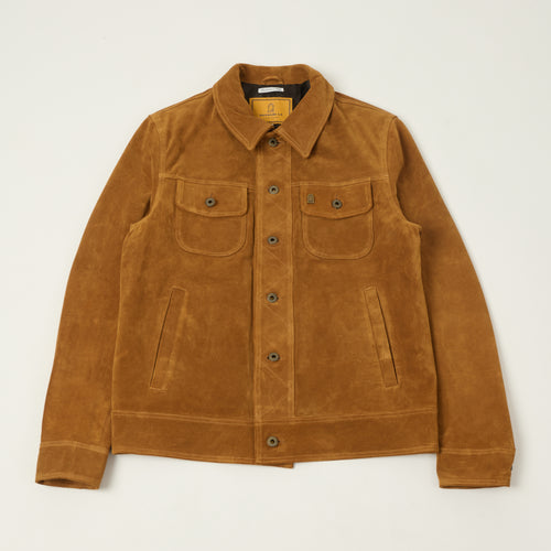 Shangri-La Heritage 'Terracotta' Suede Jacket - Cognac