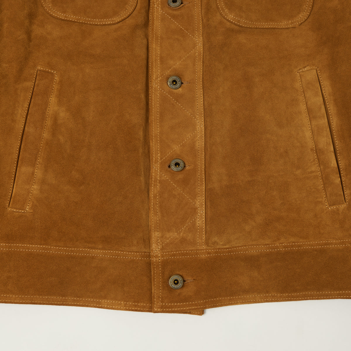 Shangri-La Heritage 'Terracotta' Suede Jacket - Cognac