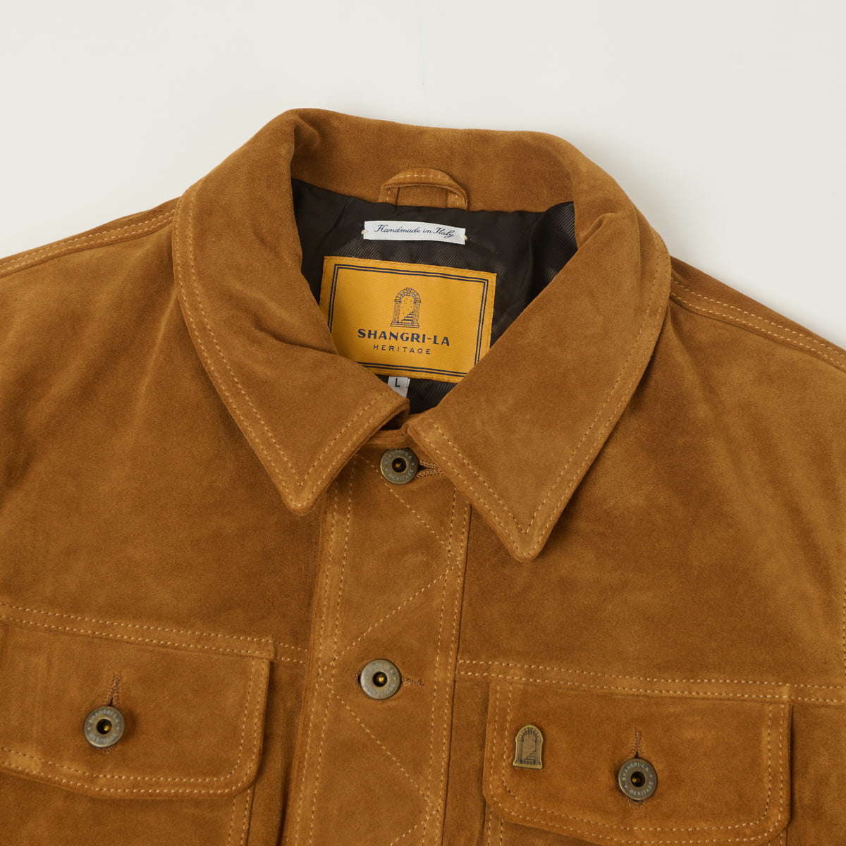 Shangri-La Heritage 'Terracotta' Suede Jacket - Cognac