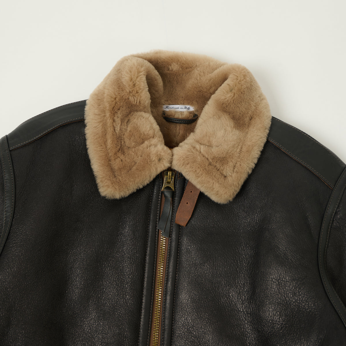 Shangri-La Heritage 'Tornado' B-6 Vintage Shearling Jacket - Black