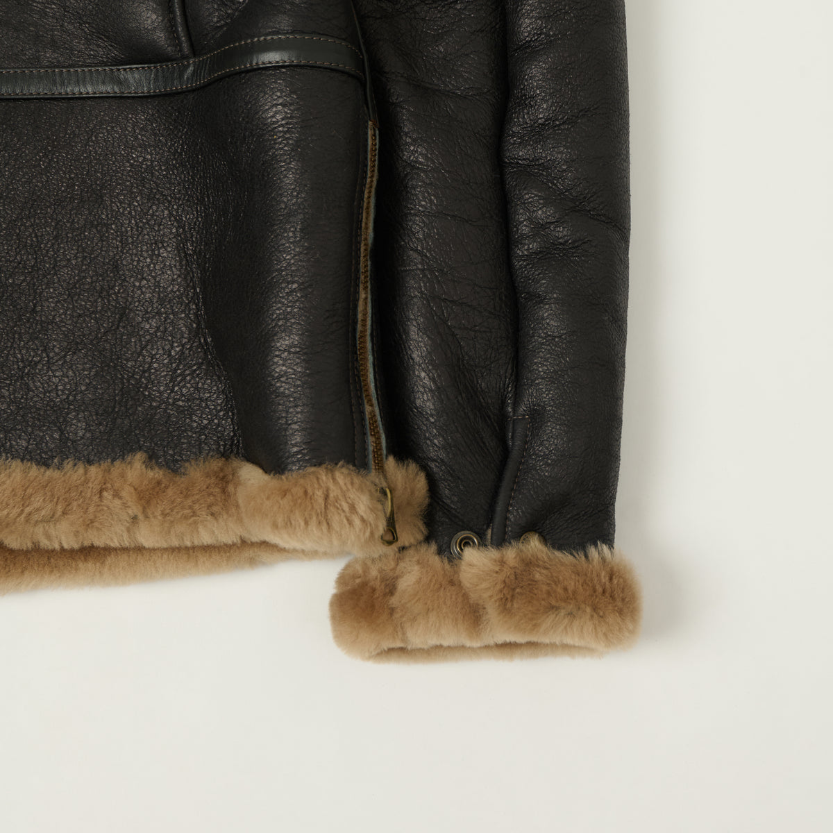 Shangri-La Heritage 'Tornado' B-6 Vintage Shearling Jacket - Black