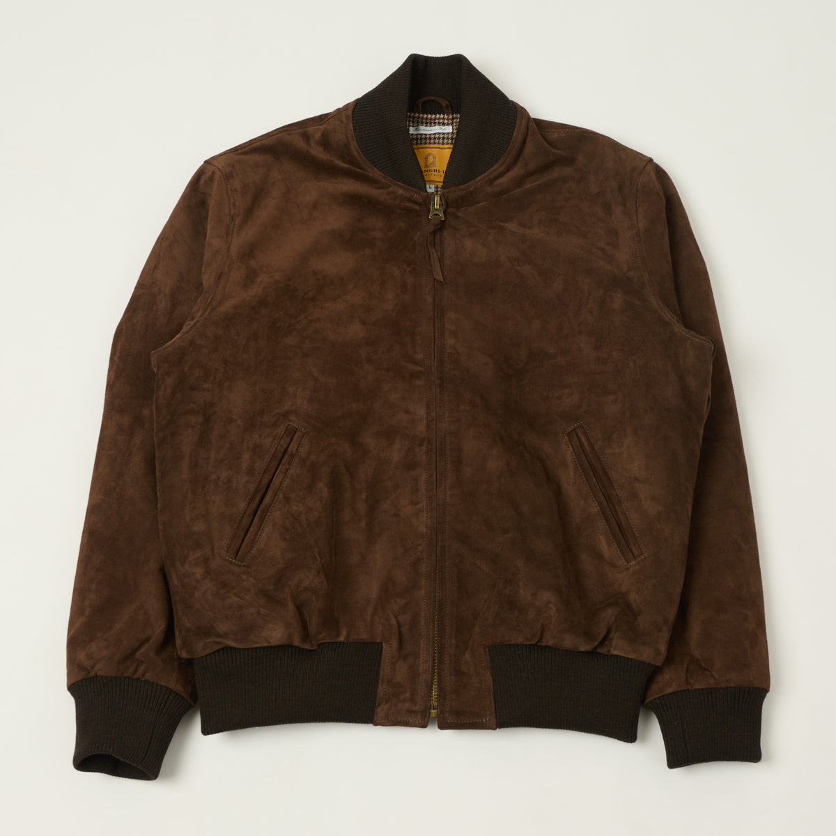 Shangri-La Heritage 'Varsity' Suede Jacket - Testa di Moro