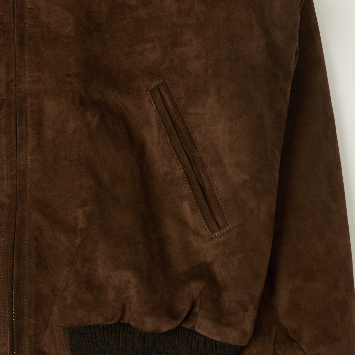 Shangri-La Heritage 'Varsity' Suede Jacket - Testa di Moro