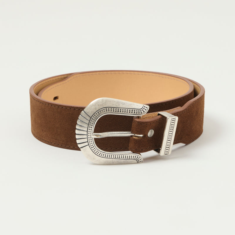 Shangri-La Heritage 'Rodeo' Leather Belt - Brown Suede