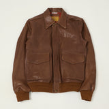 Shangri-La Heritage 'Don Gentile' Leather A-2 Flight Jacket - Seal Brown