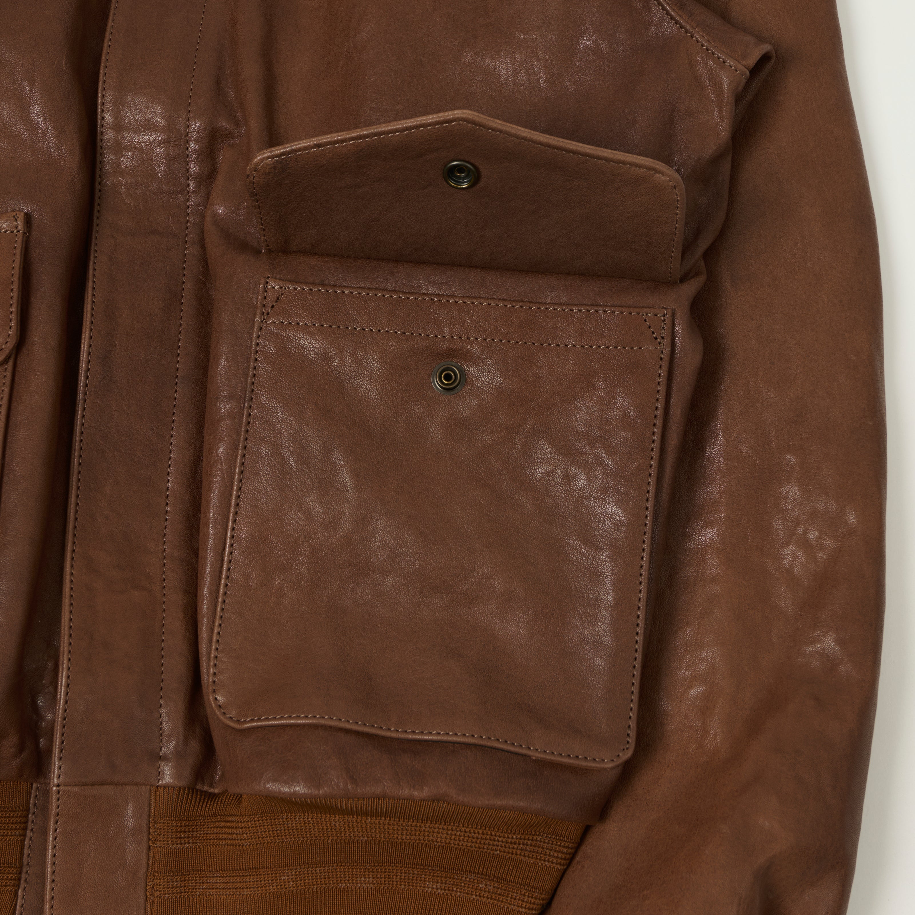 Shangri-La Heritage 'Don Gentile' Leather A-2 Flight Jacket - Seal Brown