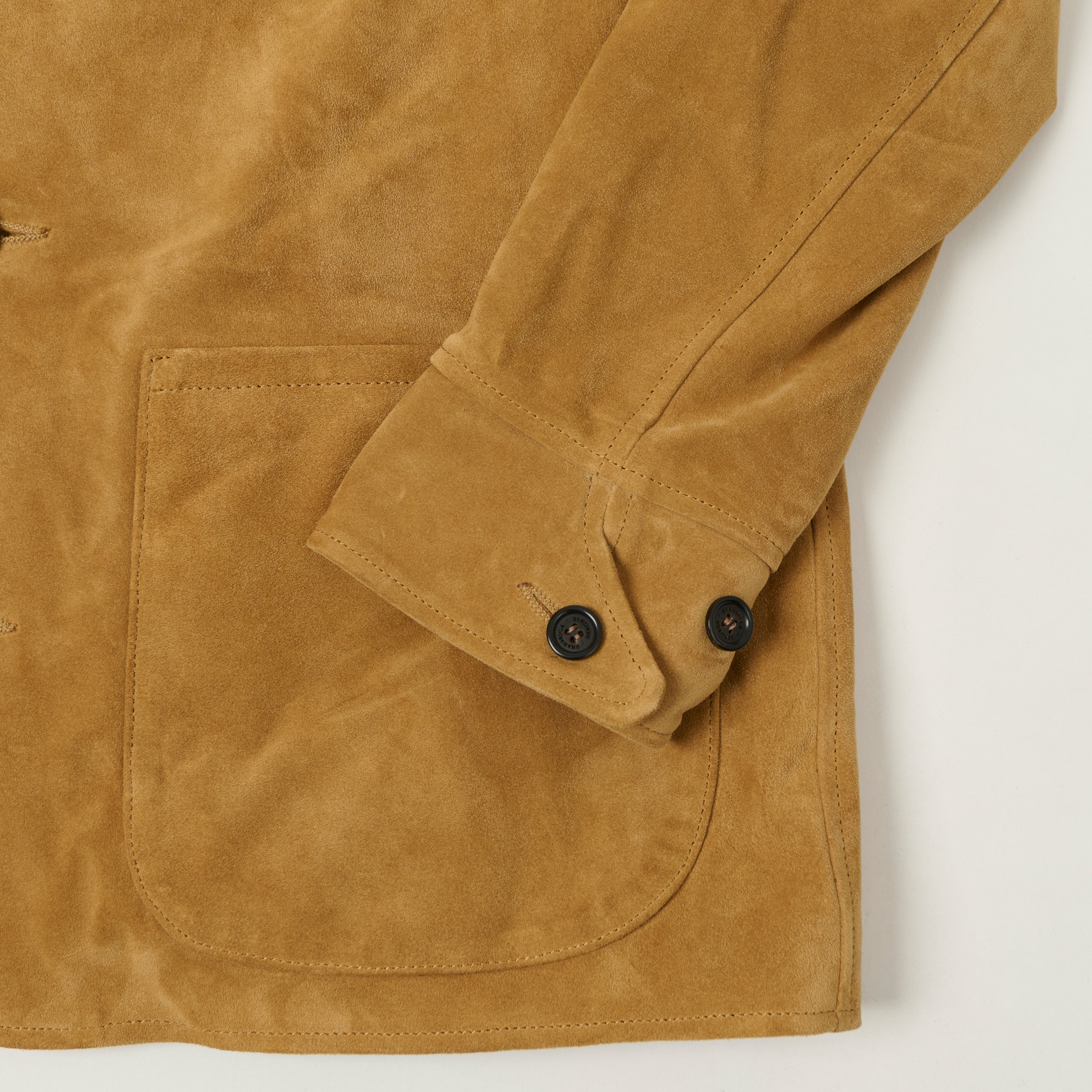 Shangri-La Heritage 'Enzo' Suede Car Coat - Sabbia