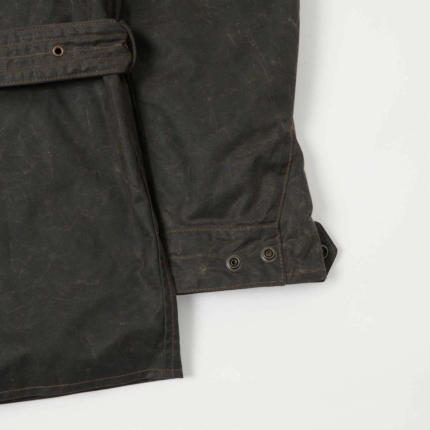 Shangri-La Heritage 'Explorator' Waxed Canvas Motorcycle Jacket - Deep Brown