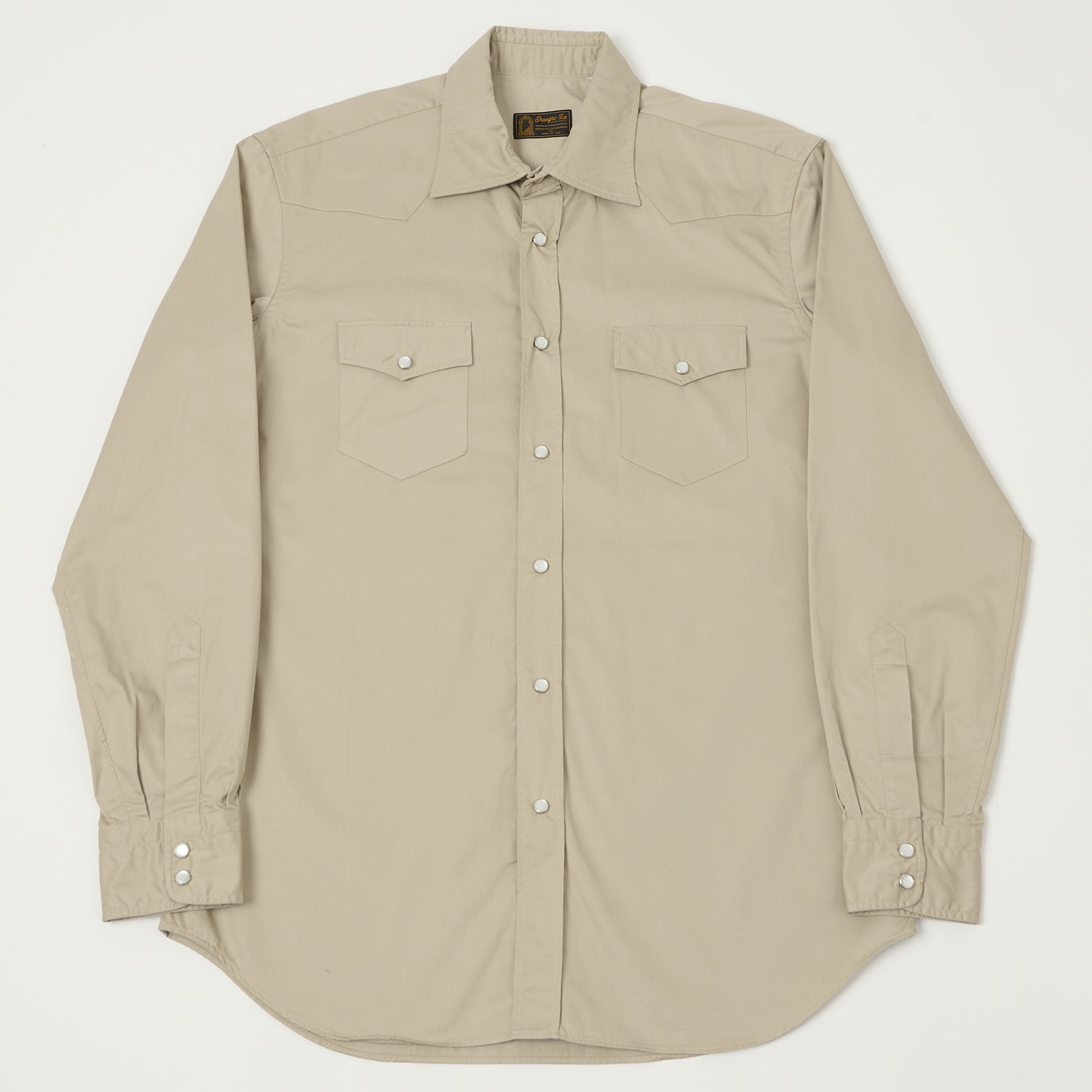 Shangri-La Heritage 'Gonzo' Gabardine Western Shirt - Beige