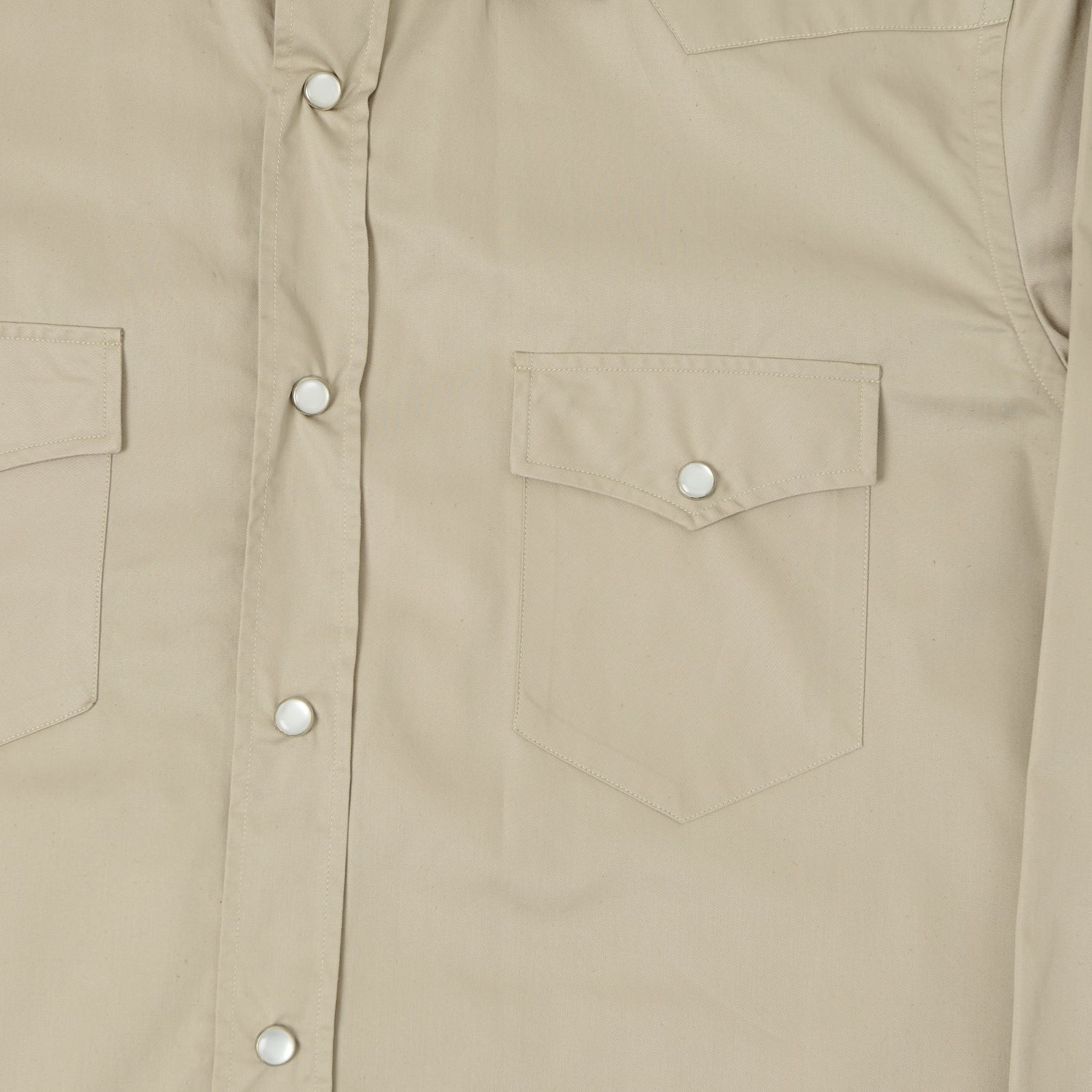 Shangri-La Heritage 'Gonzo' Gabardine Western Shirt - Beige