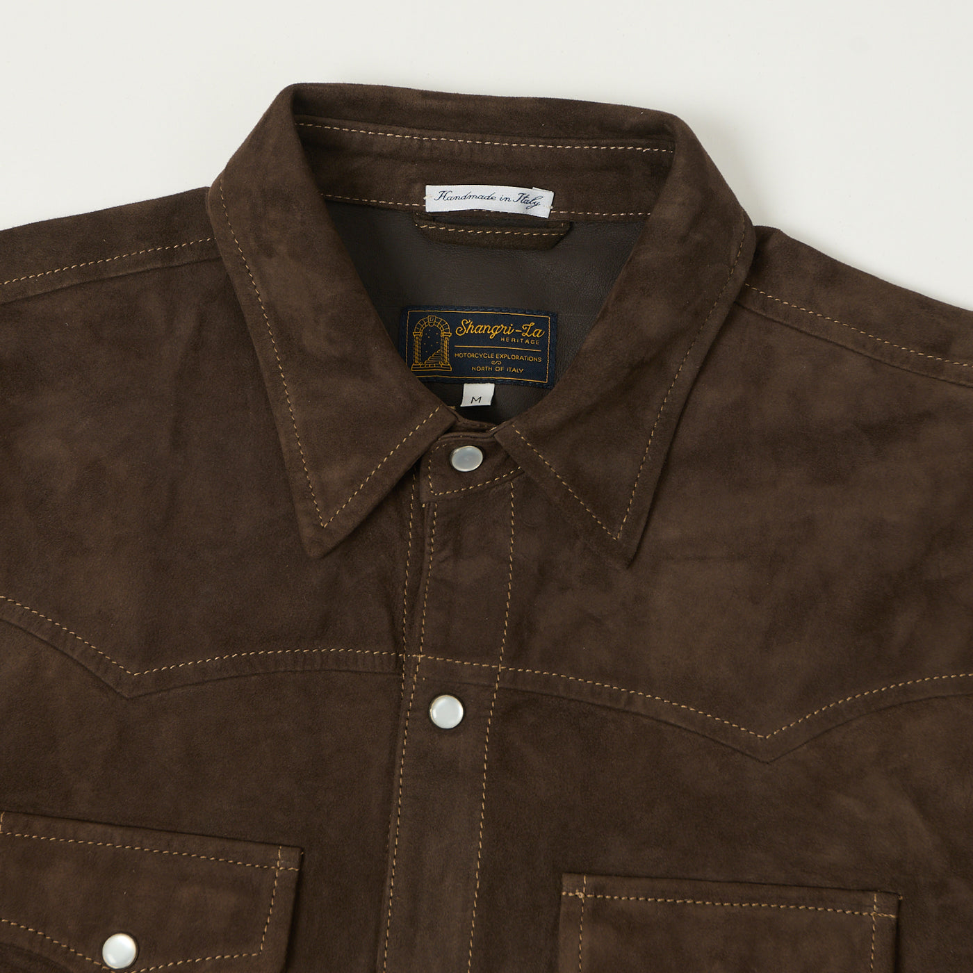 Shangri-La Heritage 'Gonzo' Suede Western Shirt - Testa Di Moro