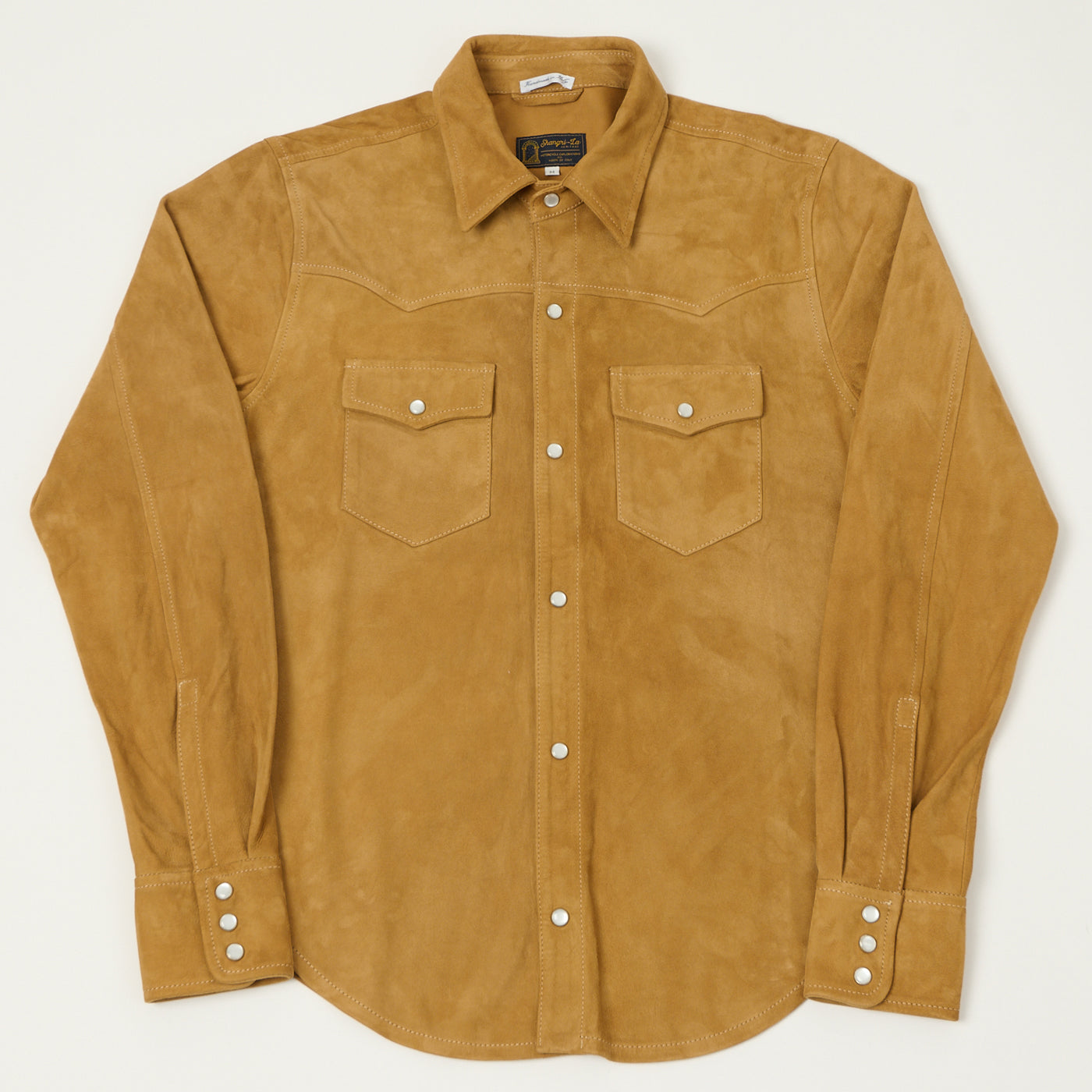 Shangri-La Heritage 'Gonzo' Suede Western Shirt - Sabbia