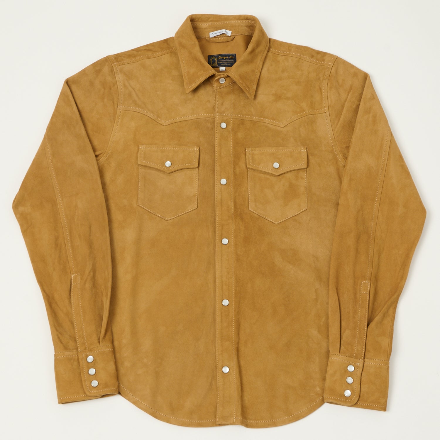 Shangri-La Heritage 'Gonzo' Suede Western Shirt - Sabbia