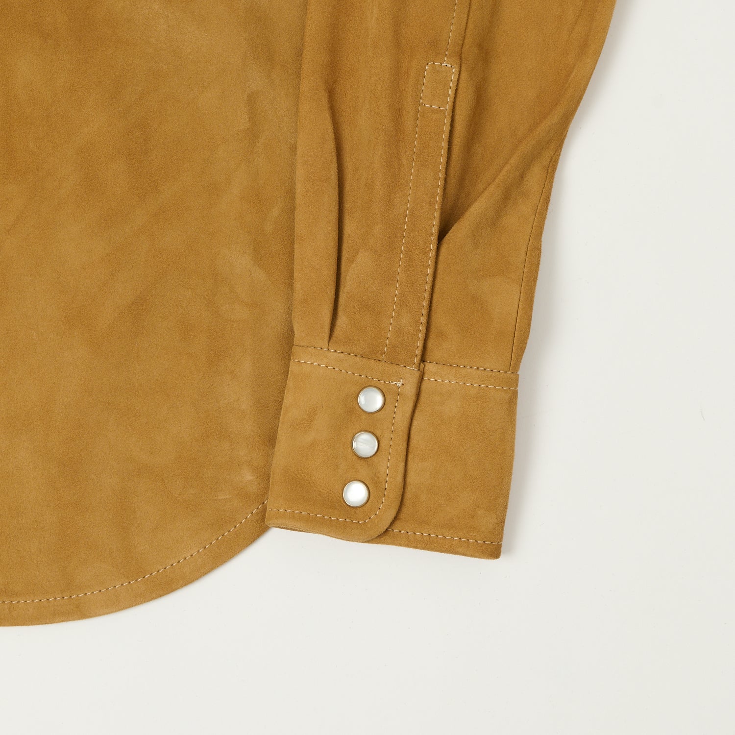 Shangri-La Heritage 'Gonzo' Suede Western Shirt - Sabbia