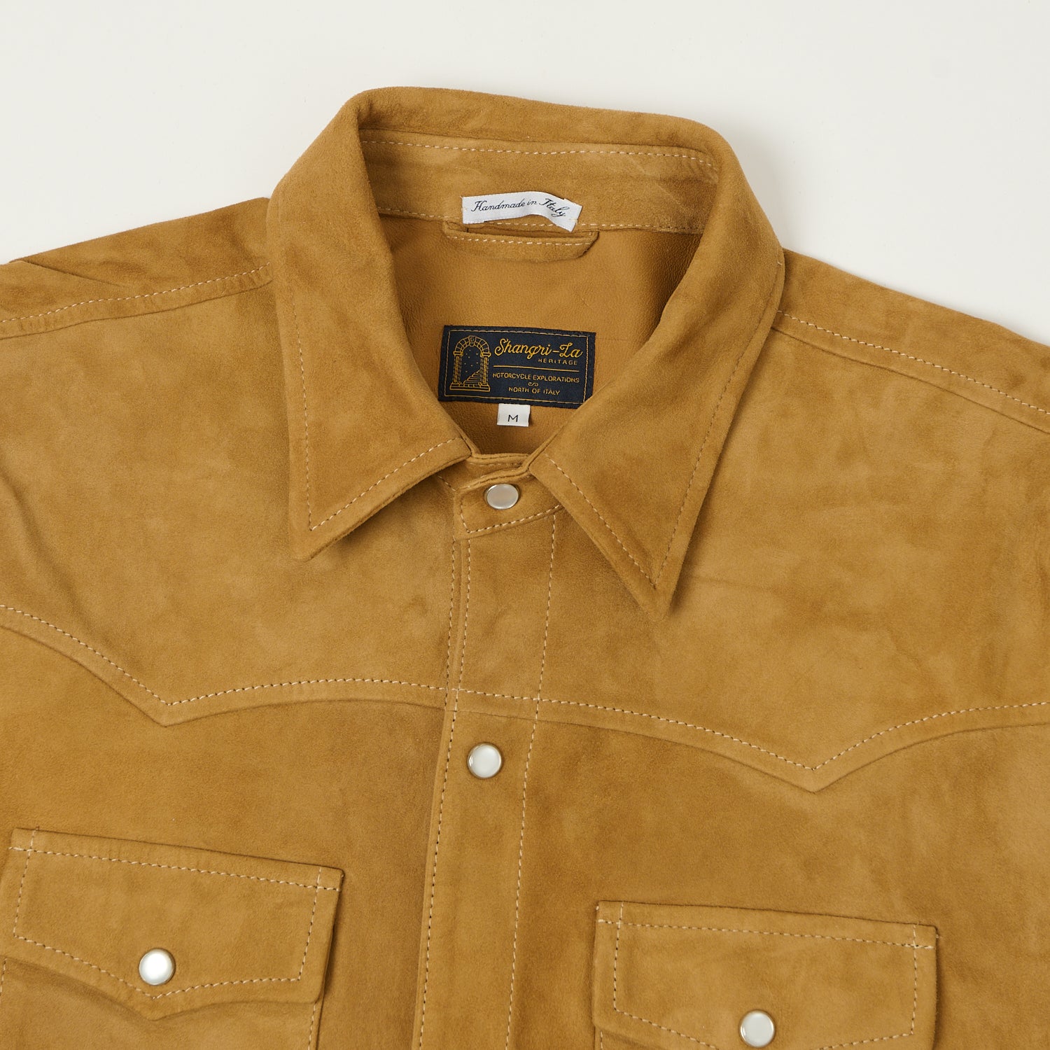 Shangri-La Heritage 'Gonzo' Suede Western Shirt - Sabbia