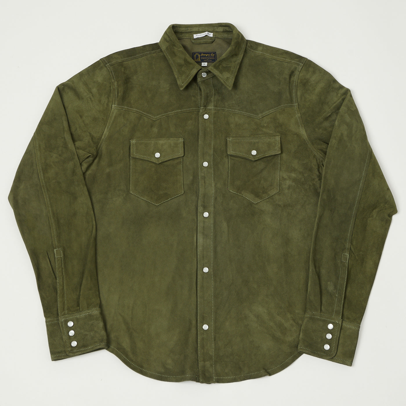 Shangri-La Heritage 'Gonzo' Suede Western Shirt - Muschio